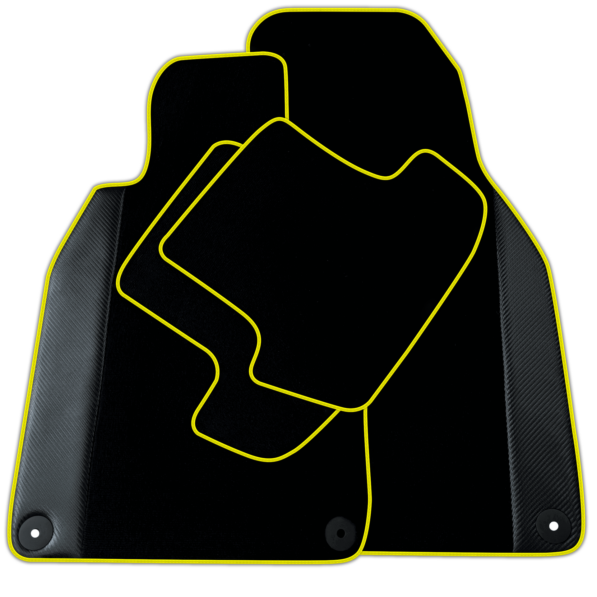 Black Floor Mats for Porsche 911 - 992 (2019-2024) with Carbon
