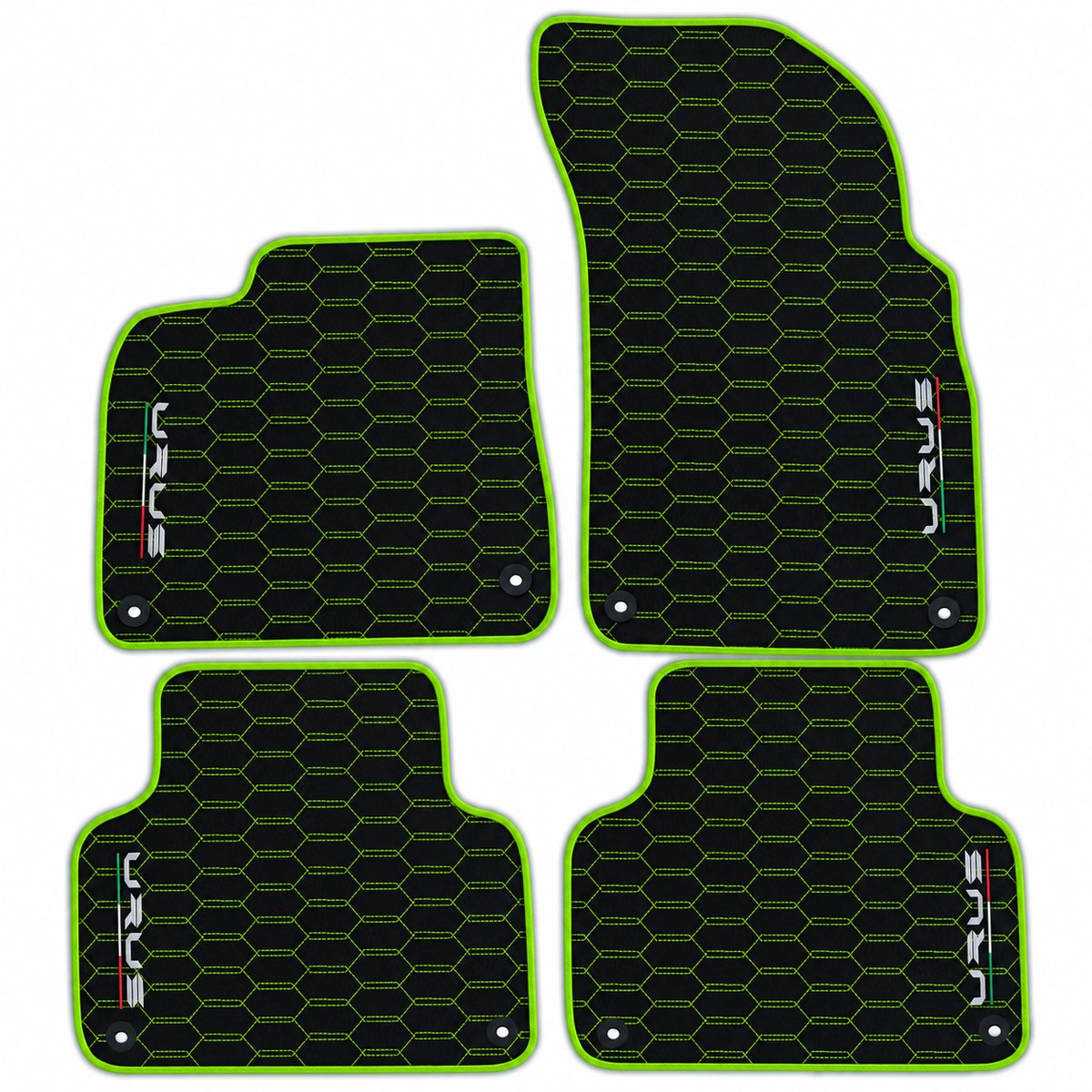 Black Floor Mats For Lamborghini Urus With Alcantara Leather