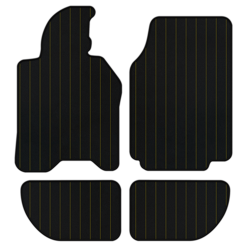 Customizable Leather Floor Mats with Line Pattern for Porsche 944 (1981-1991)