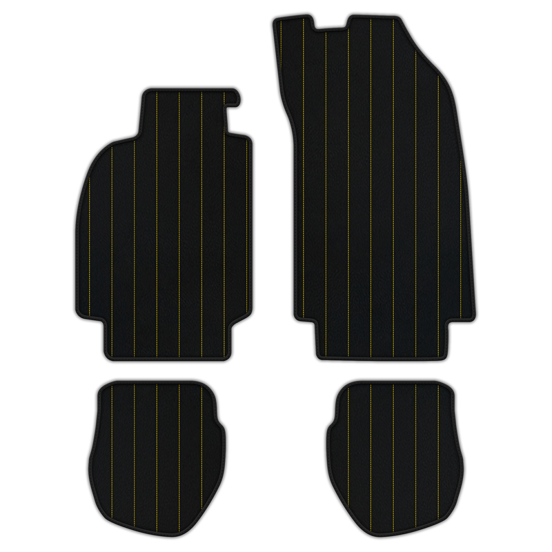 Customizable Leather Floor Mats with Line Pattern for Porsche 964 (1989-1994)