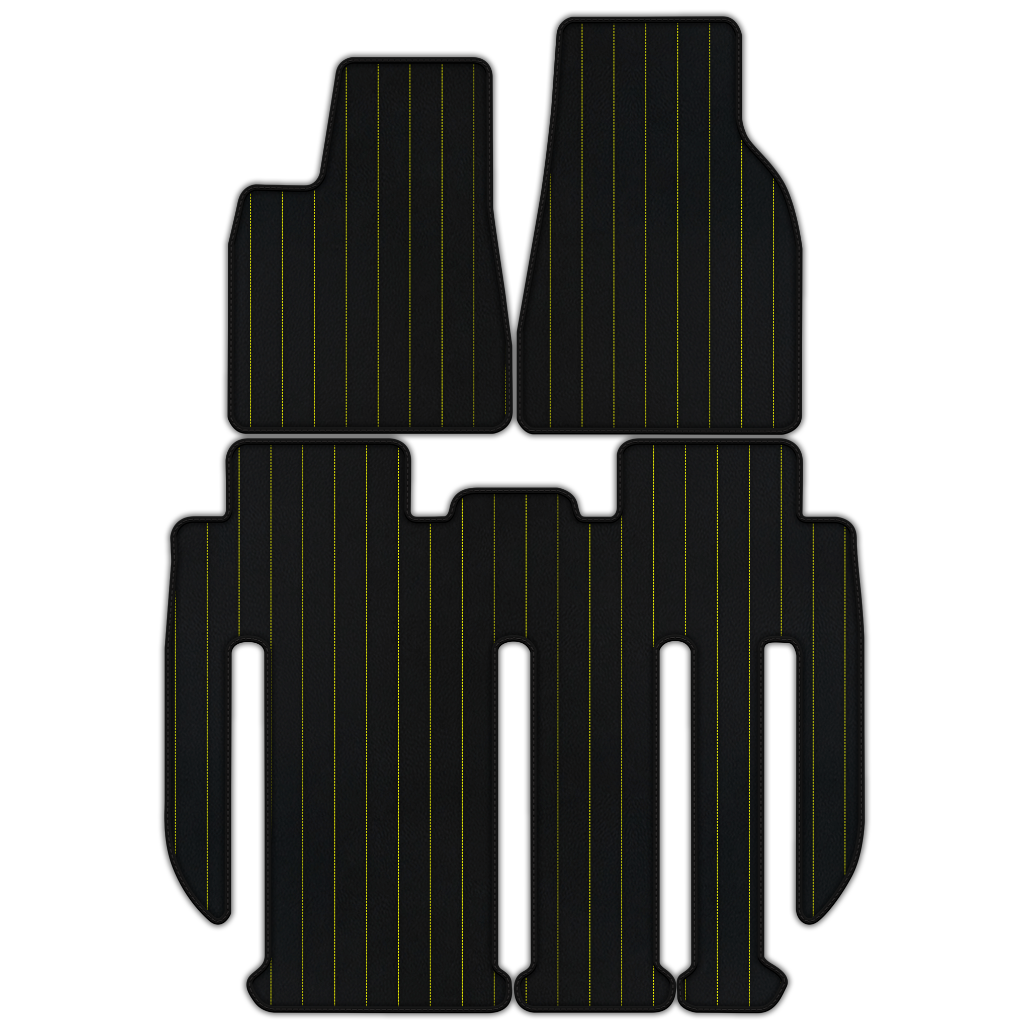 Custom Leather Floor Mats for Tesla Model X 7-Seater (2017-2025)