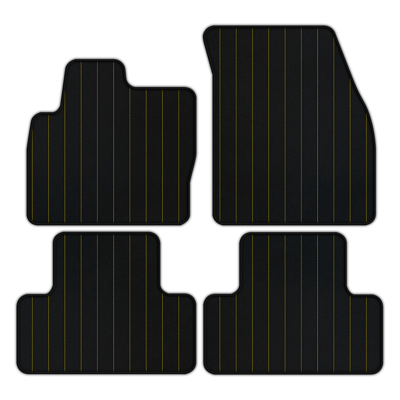 Customizable Leather Floor Mats with Line Pattern for Range Rover Evoque (2015-2019) 5-Doors