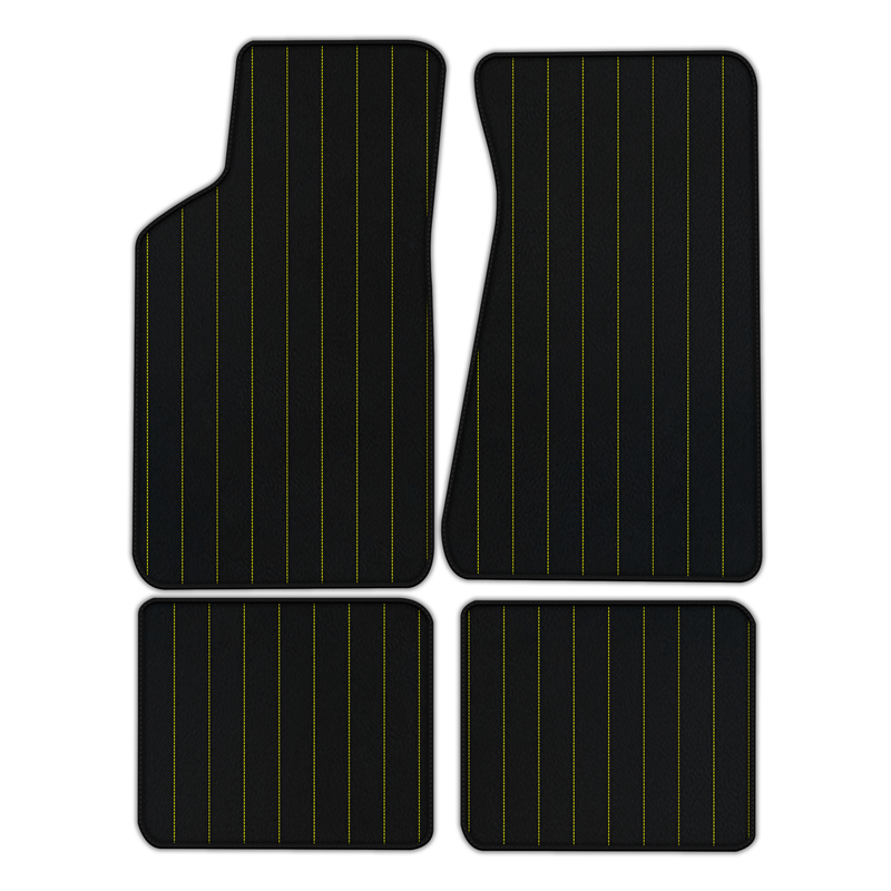 Customizable Leather Floor Mats with Line Pattern for Pontiac FireBird (1970-1981)