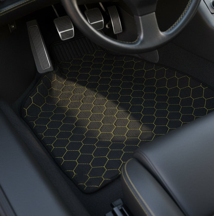 Customizable Gray Floor Mats Lamborghini Diablo 1990-2001 Alcantara Leather - AutoWin.EU