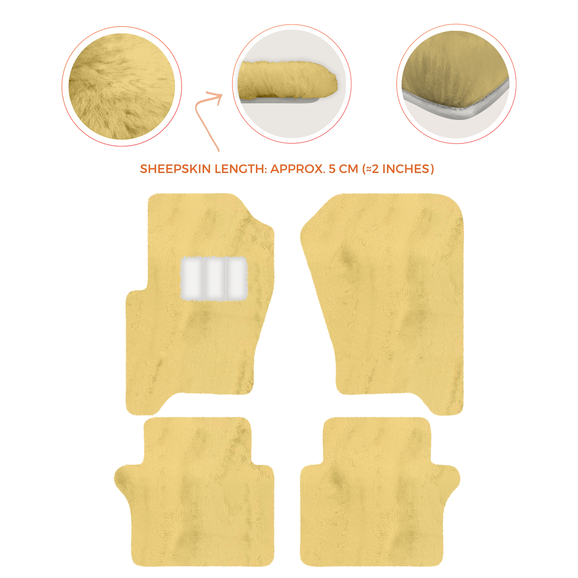 Luxury Sheepskin Floor Mats for Your Range Rover Sport 2005-2010