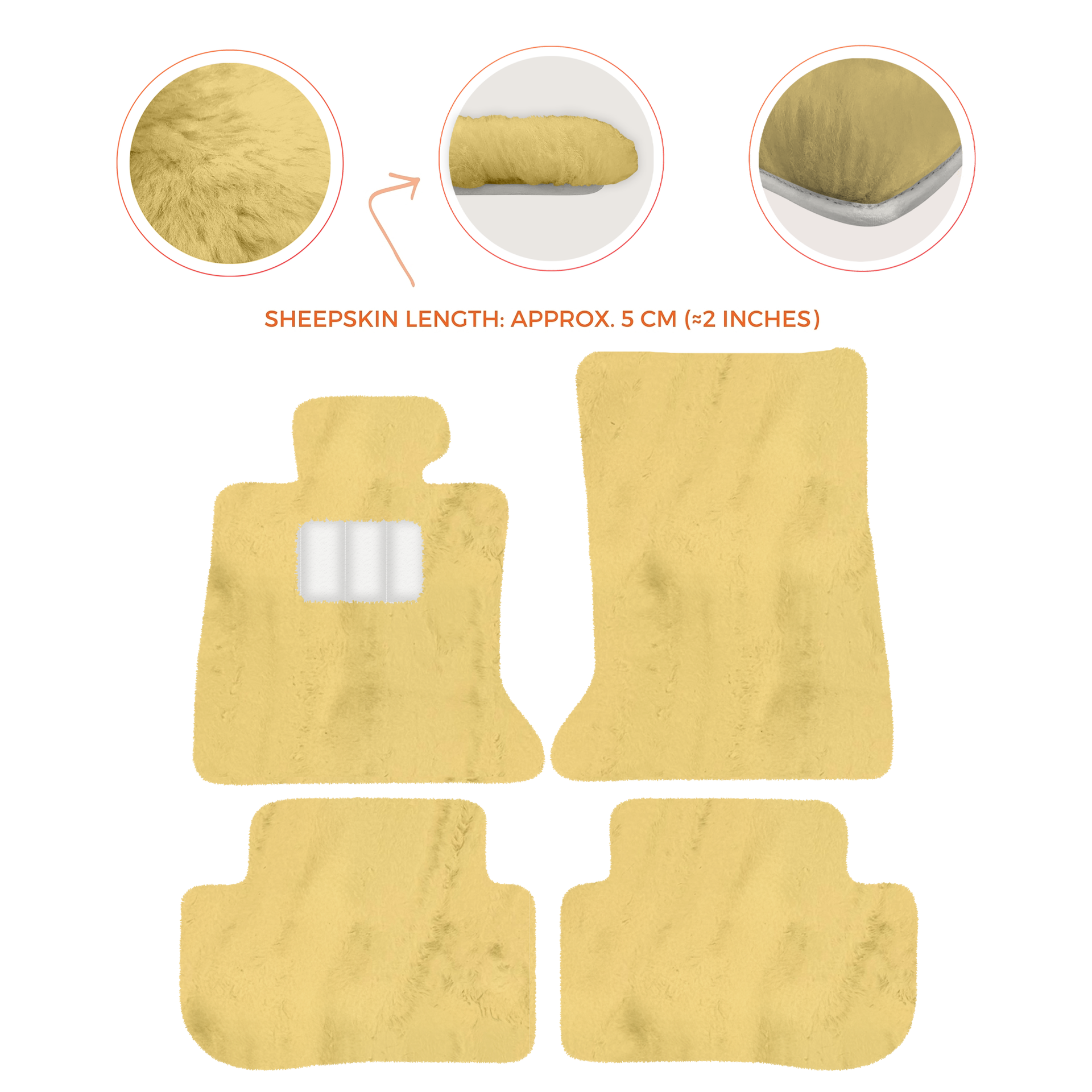 Premium Sheepskin Floor Mats for Rolls-Royce Ghost Series I RR2