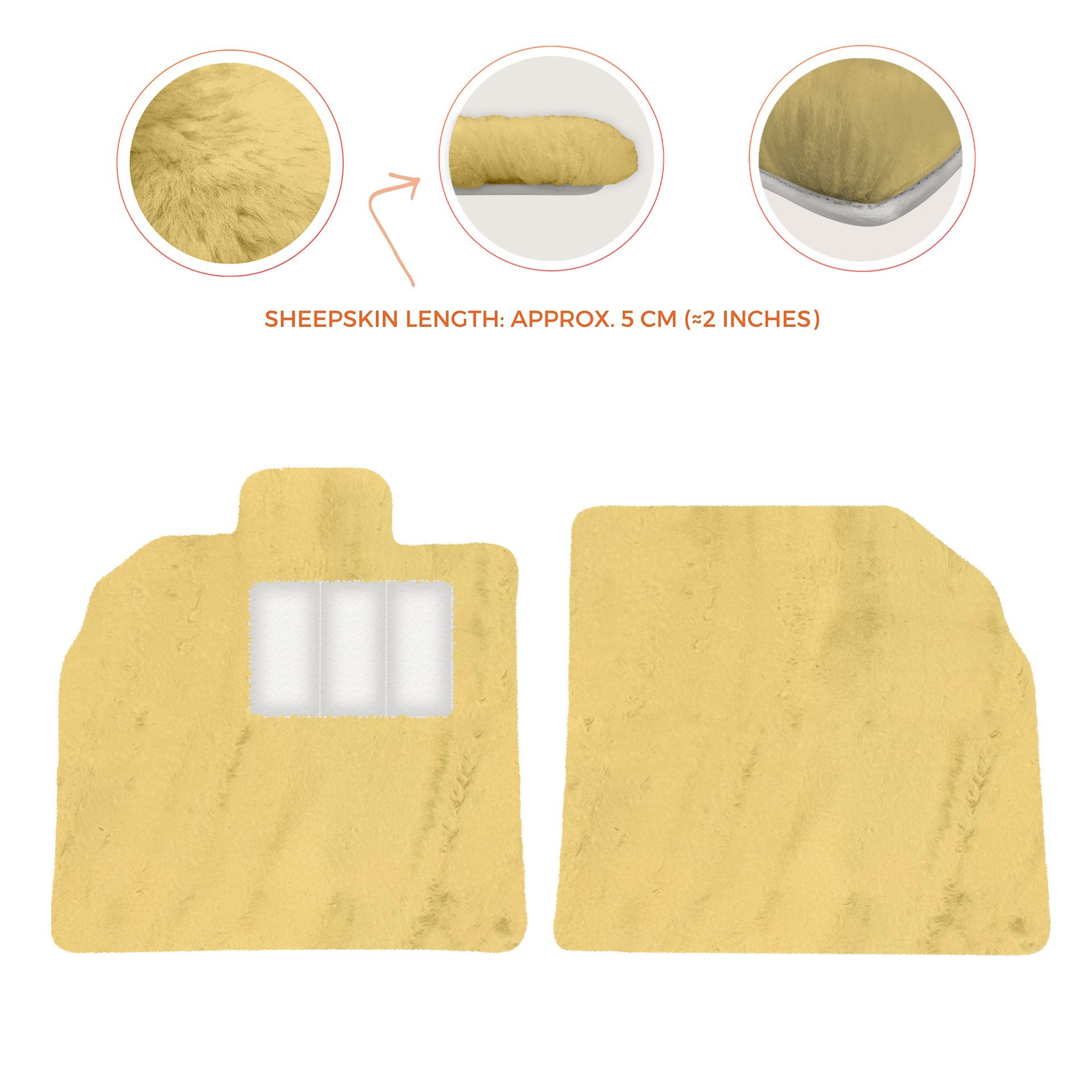 Anpassbare schwarze Fußmatten für Lamborghini Aventador mit orangefarbenem (Arancia Mira) Nappaleder - AutoWin.EU