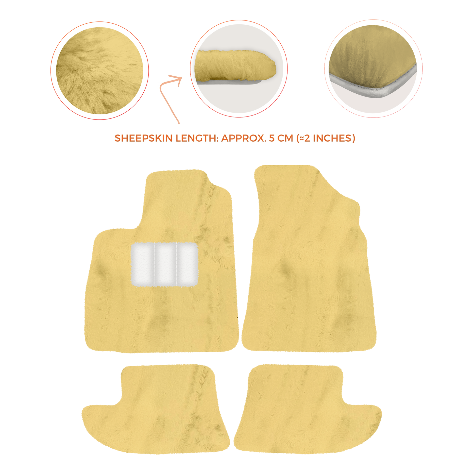 Premium Sheepskin Floor Mats for Bentley Continental GT (2011-2018)