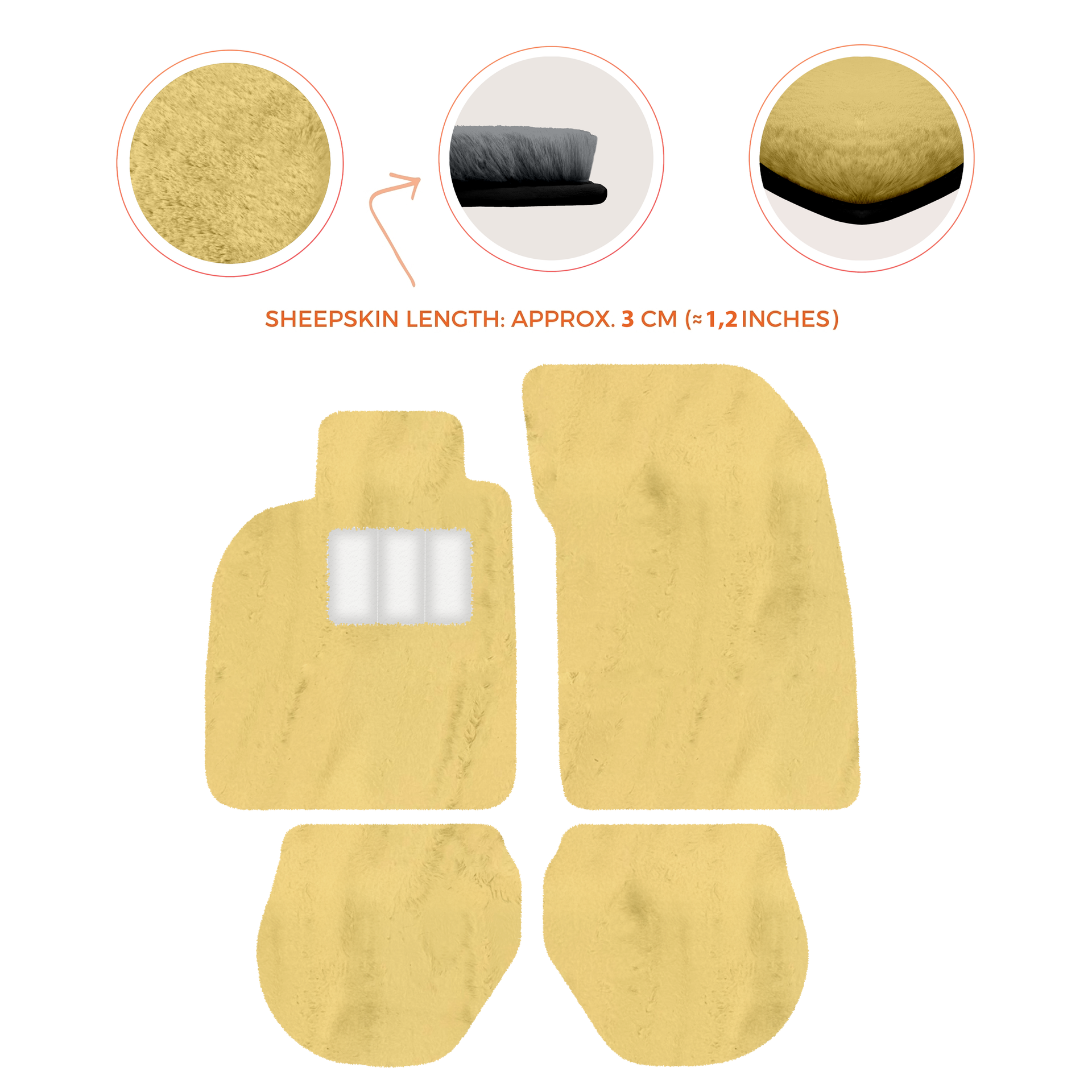 Customizable Leather Floor Mats with Interlaced Hex Pattern for Porsche 911 - 993 (1994-1998) - AutoWin