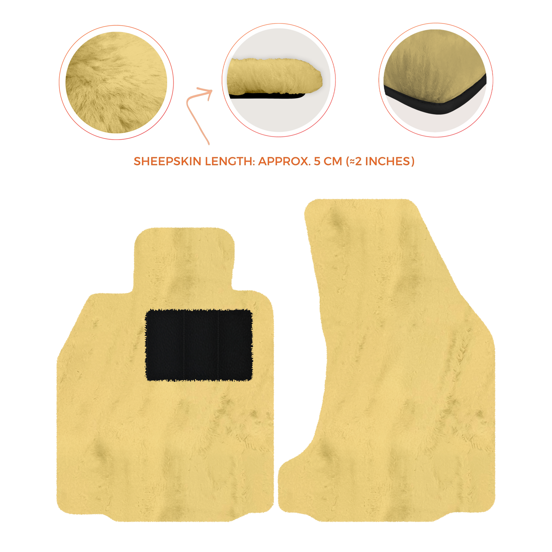 Premium Sheepskin Floor Mats for Porsche 718 Boxster (2016-2023)