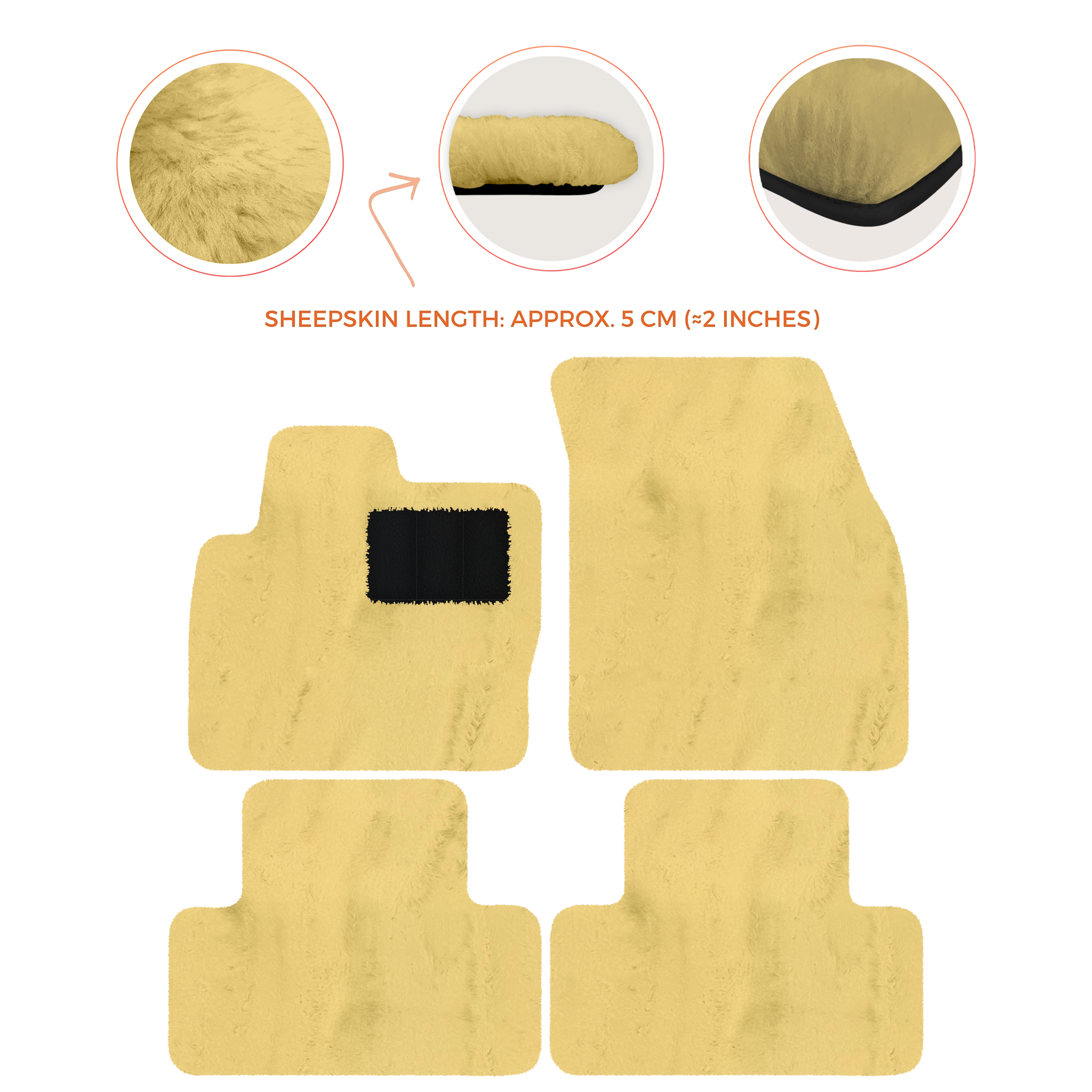 Premium Sheepskin Floor Mats for Range Rover Vehicles (2012-2022)