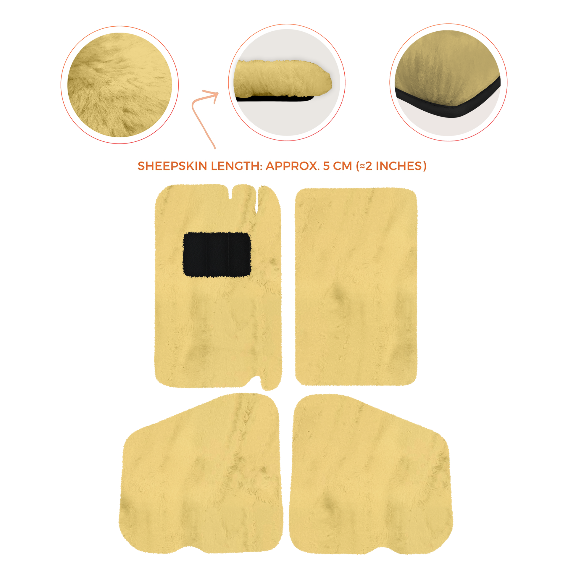 Premium Sheepskin Floor Mats for Rolls-Royce Shadow (1965-1977)