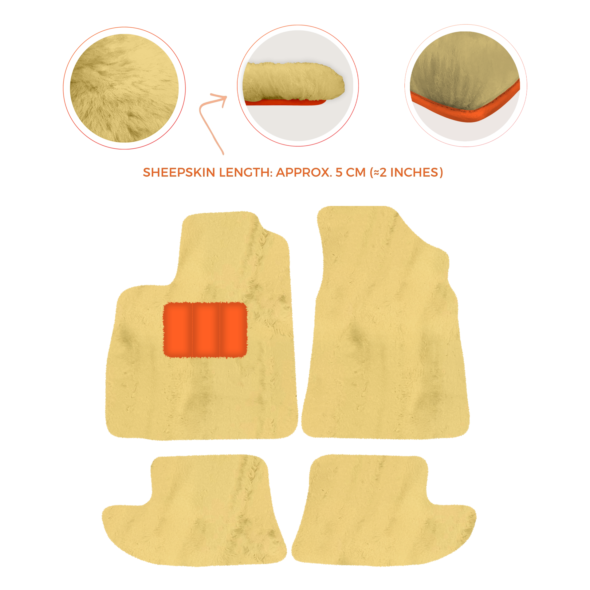 Luxury Sheepskin Floor Mats for Bentley Continental GT (2011-2018)