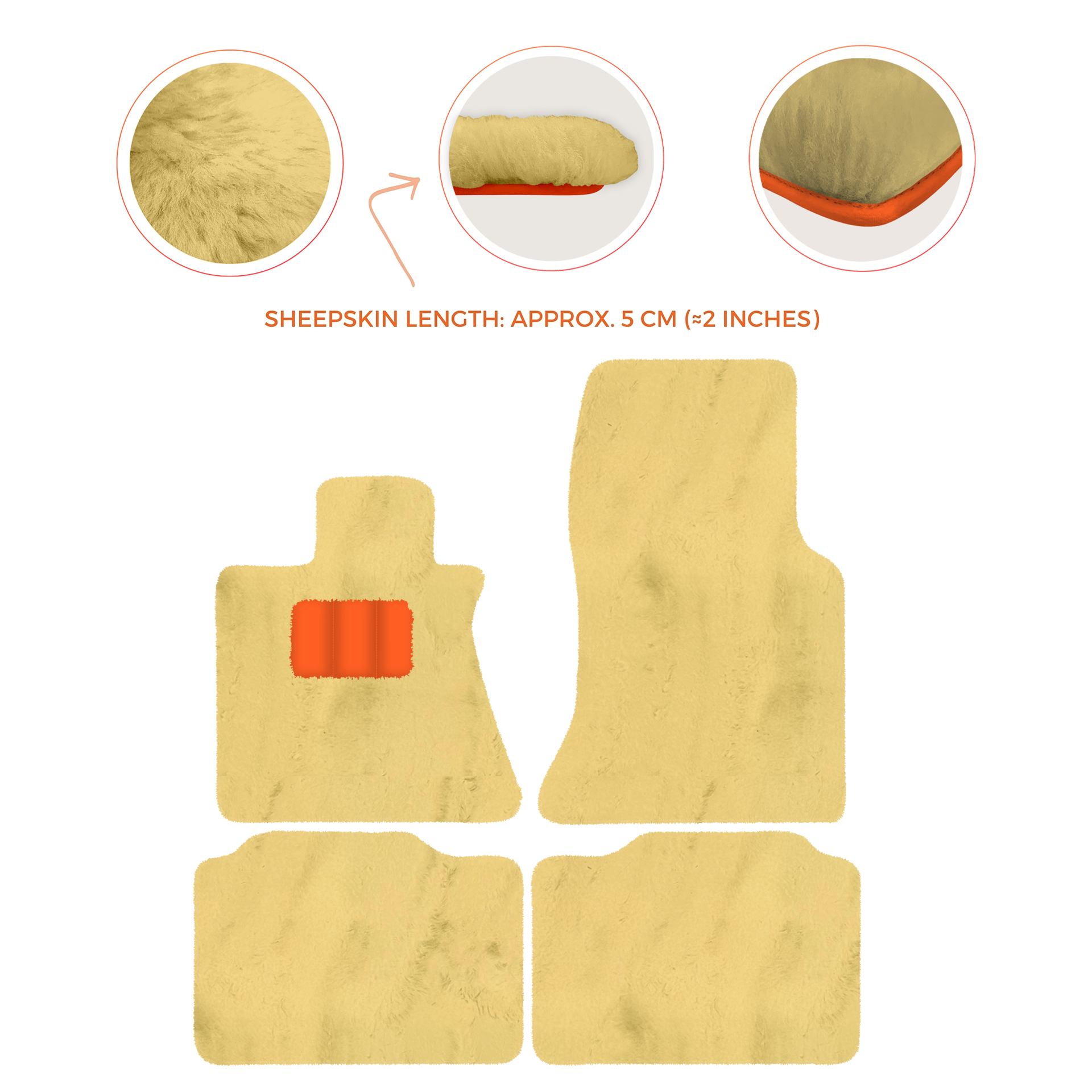 Premium Sheepskin Floor Mats for Rolls-Royce Phantom Sedan (2003-2016)