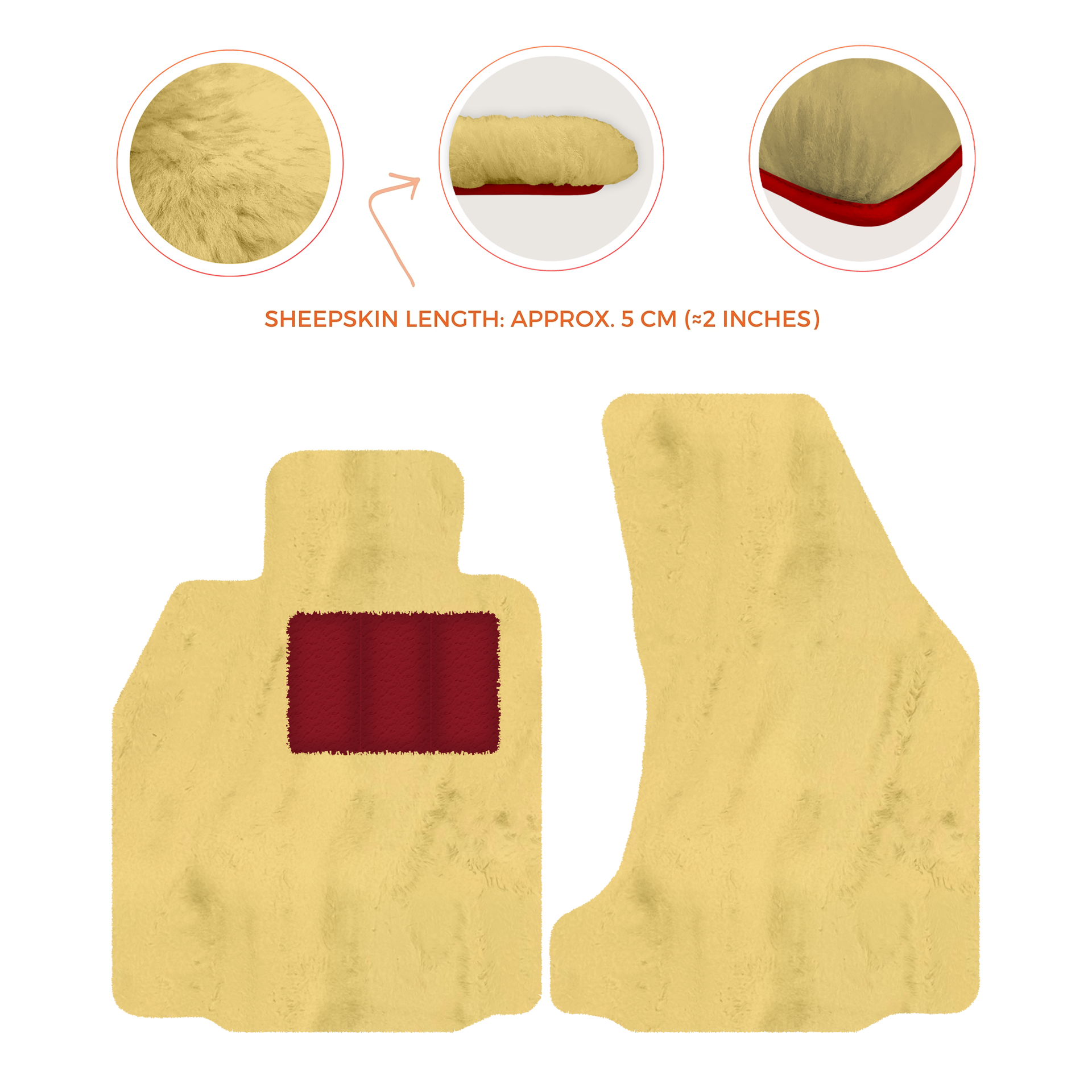 Premium Sheepskin Floor Mats for Porsche 718 Boxster (2016-2023)