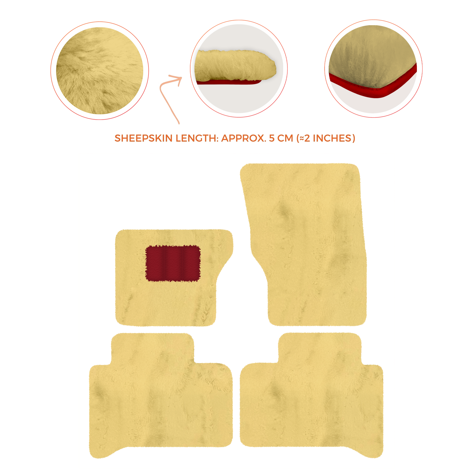 Luxury Sheepskin Floor Mats for Range Rover Velar (2017-2024)