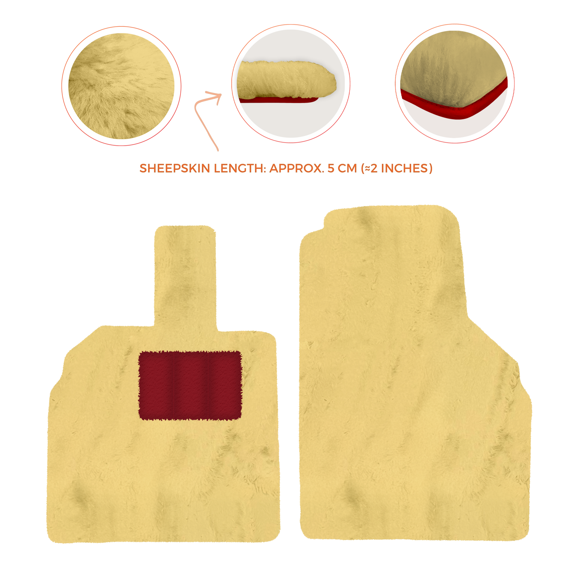 Luxury Sheepskin Floor Mats for Lamborghini Urus (2018-2026)