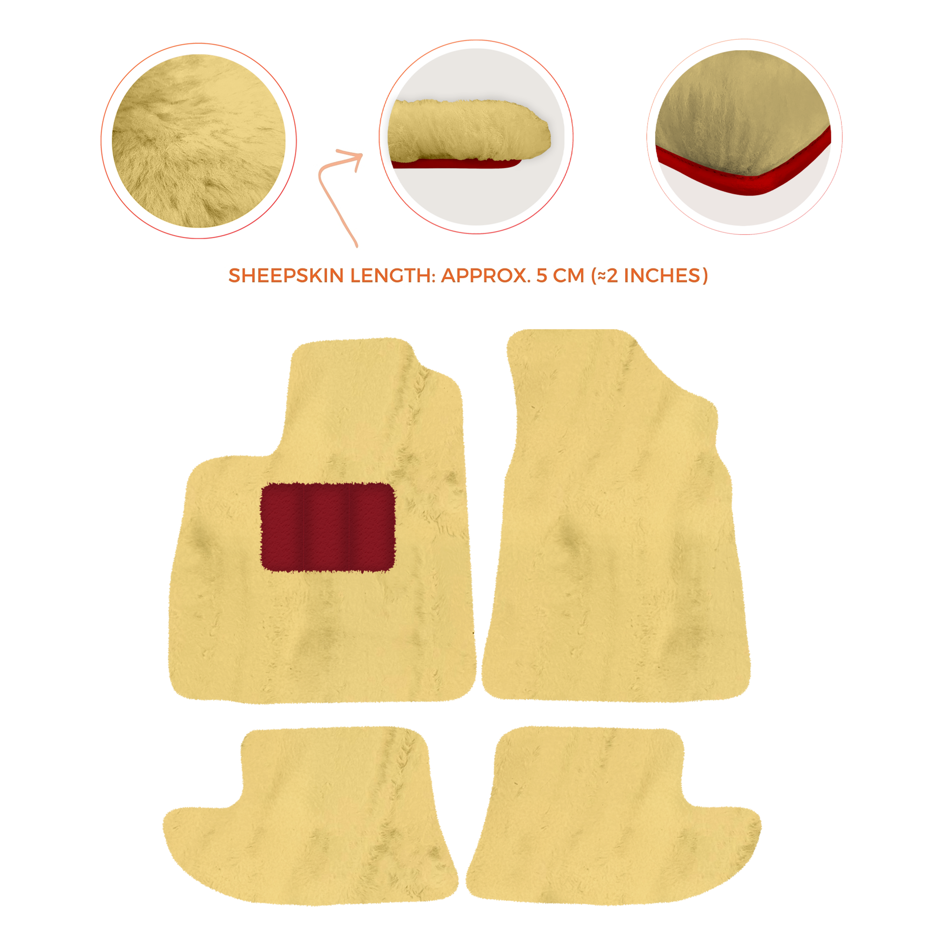 Premium Sheepskin Floor Mats for Bentley Continental GT (2011-2018)