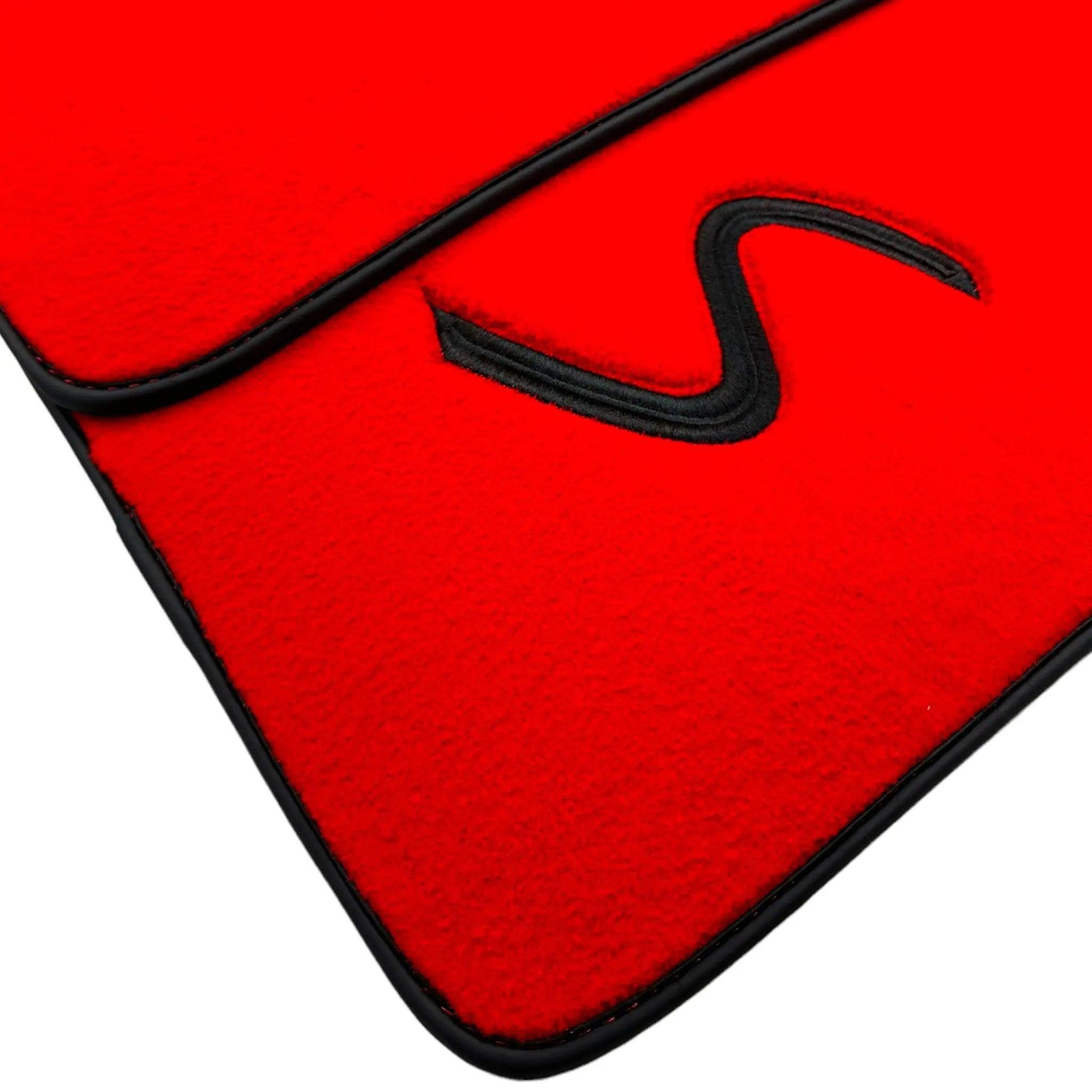 Red Floor Mats for Mini Cooper / One F55 5-Doors (2015-2023) - AutoWin