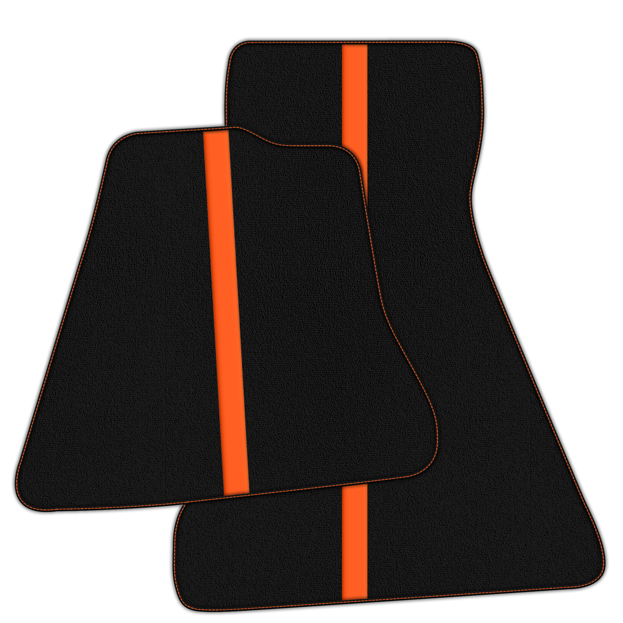 Black Floor Mats with Leather Line for McLaren 750S (2023-2025) - Various Colors