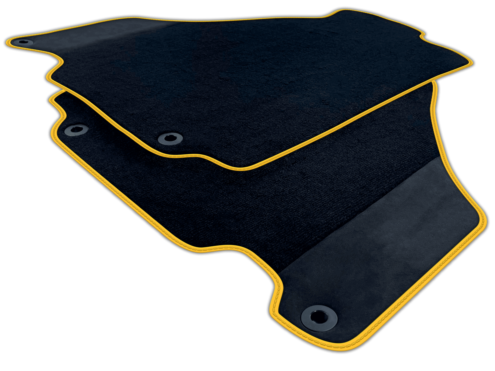 Black Floor Mats for Ferrari 360 (1999-2005) with Alcantara Leather | Various Trim Colors