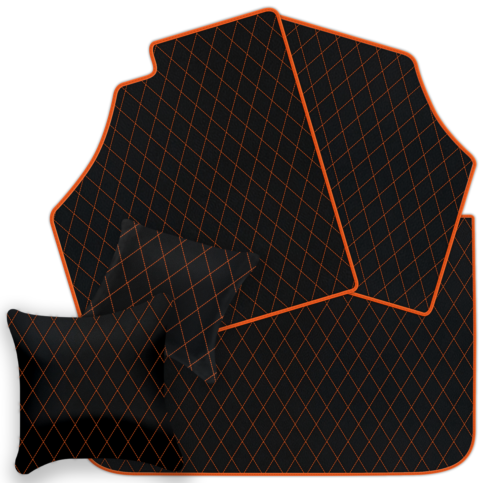 Black Leather Floor Mats for Ferrari F355 (1994-1999) | AW1 Design