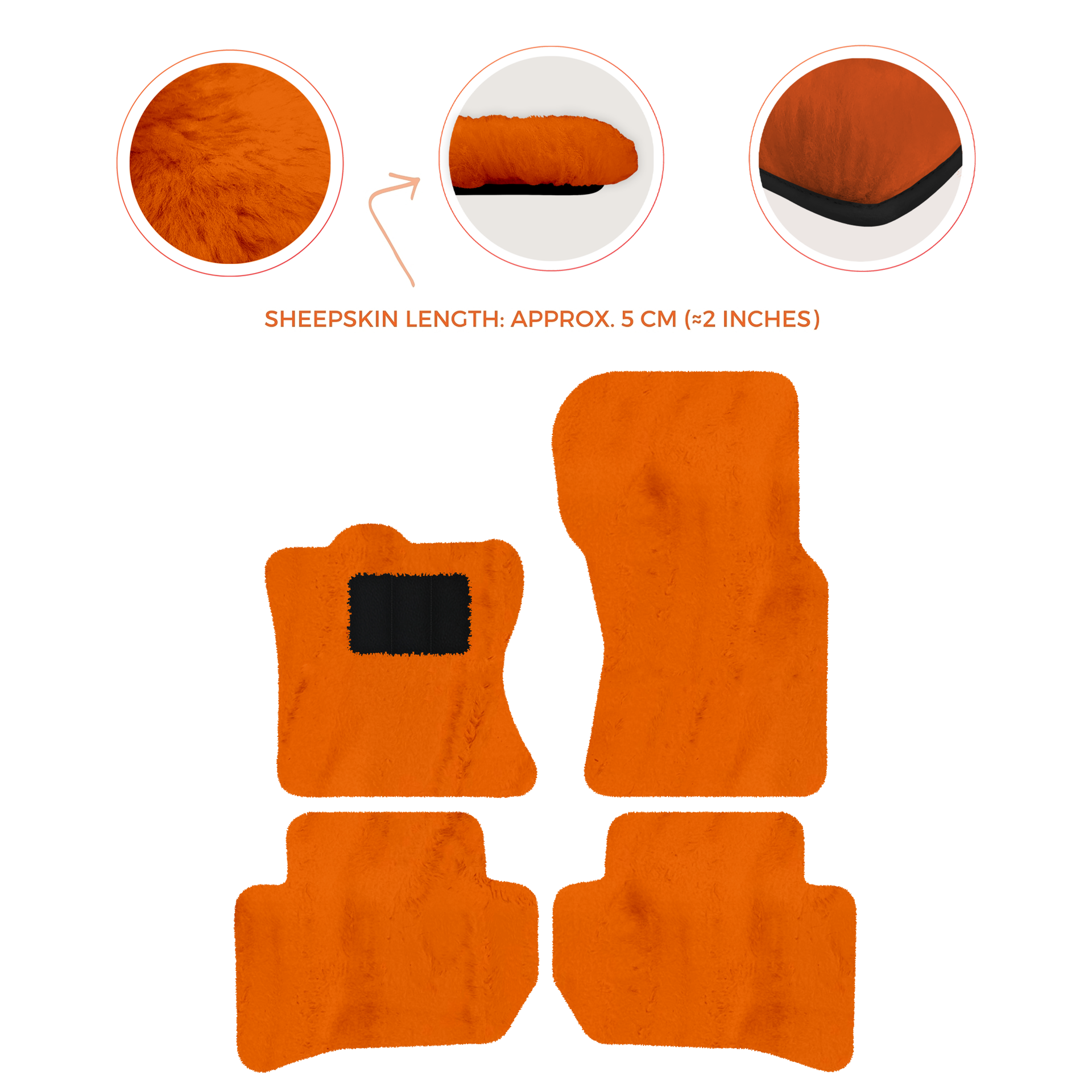 Premium Sheepskin Floor Mats for 2010-2013 Range Rover Sport