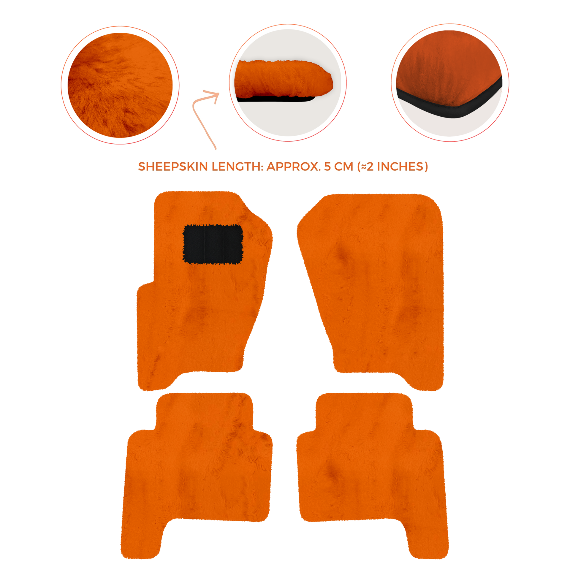 Luxury Sheepskin Floor Mats for Land Rover Discovery (2017-2026)