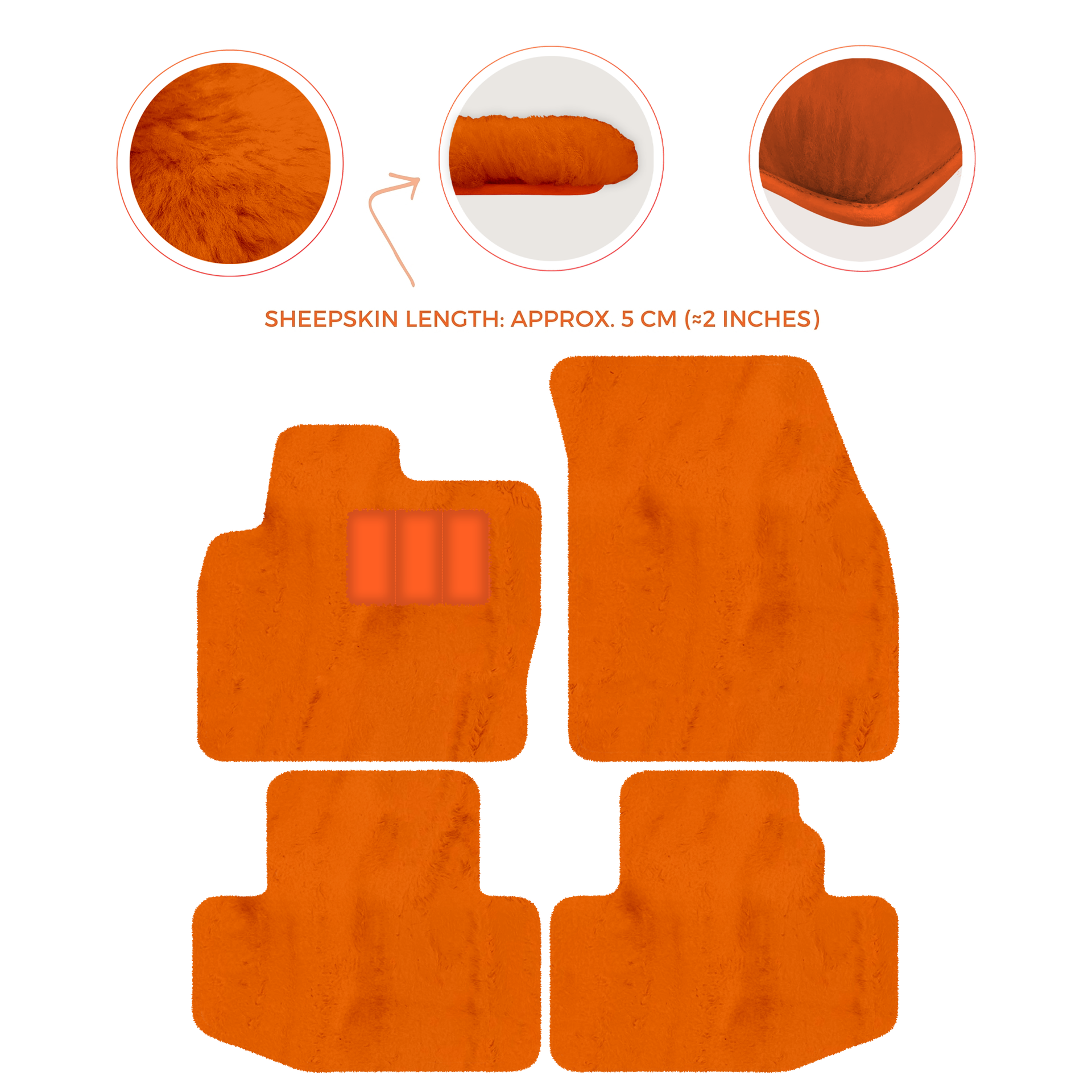 Luxury Sheepskin Floor Mats for Range Rover Sport L460 (2022-2024)