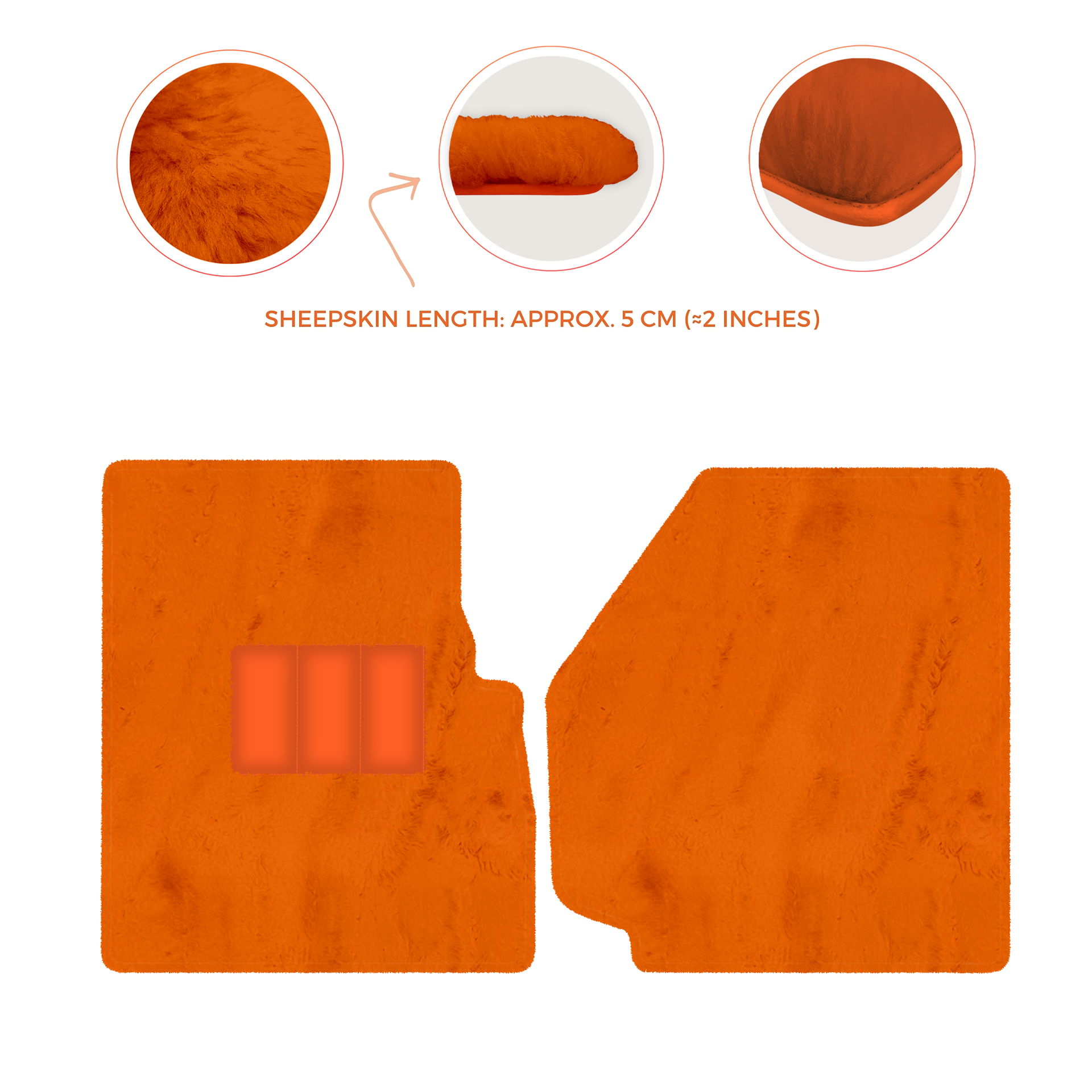 Premium Sheepskin Floor Mats for Land Rover Discovery (2004-2009)