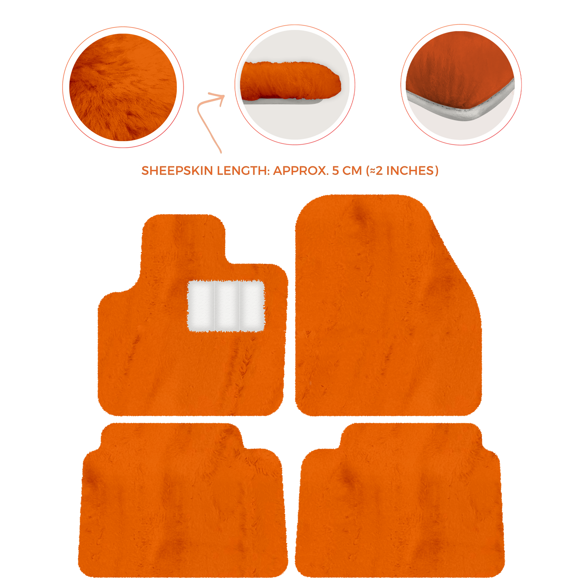 Luxury Sheepskin Floor Mats for Land Rover Discovery Sport (2015-2019)