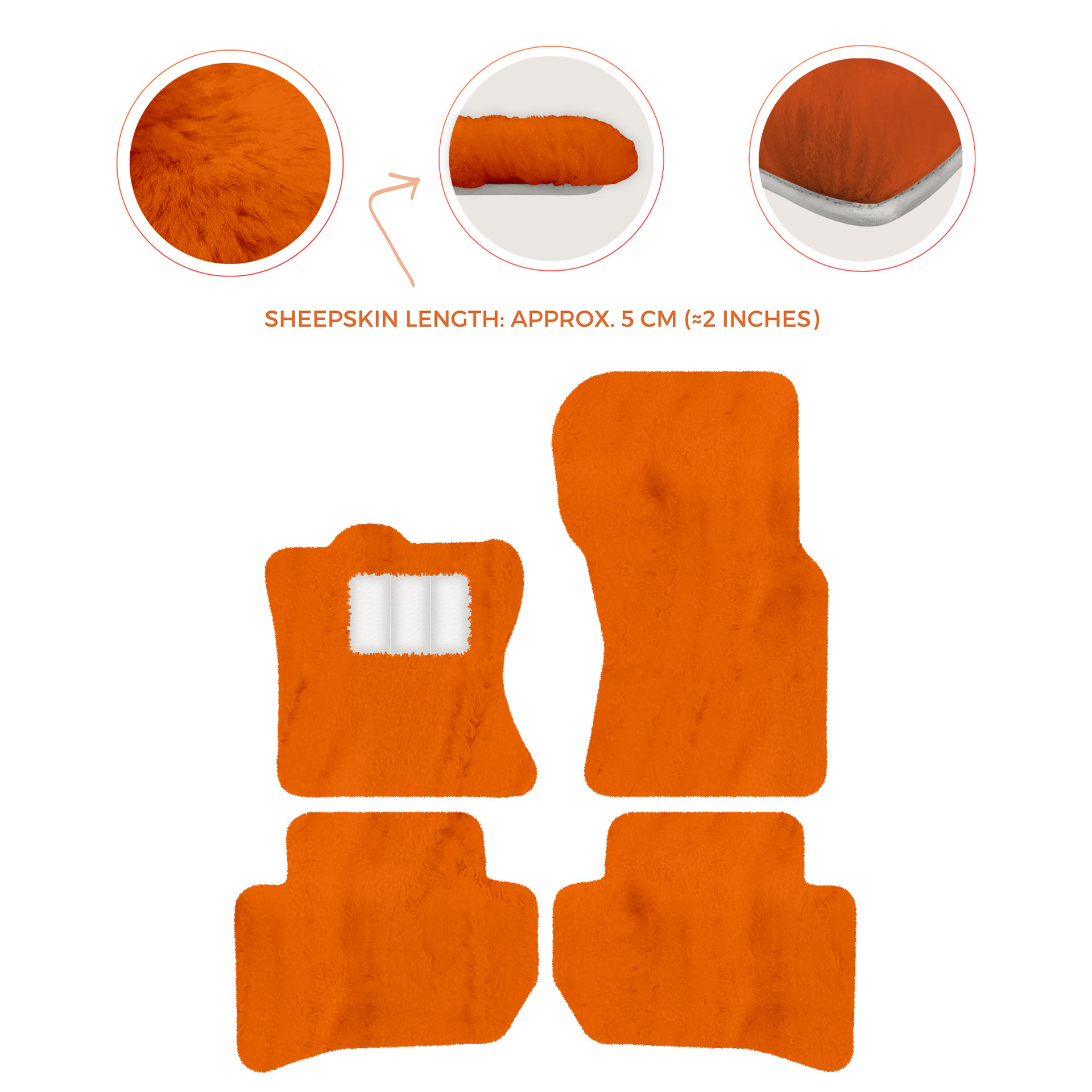 Premium Sheepskin Floor Mats for 2010-2013 Range Rover Sport