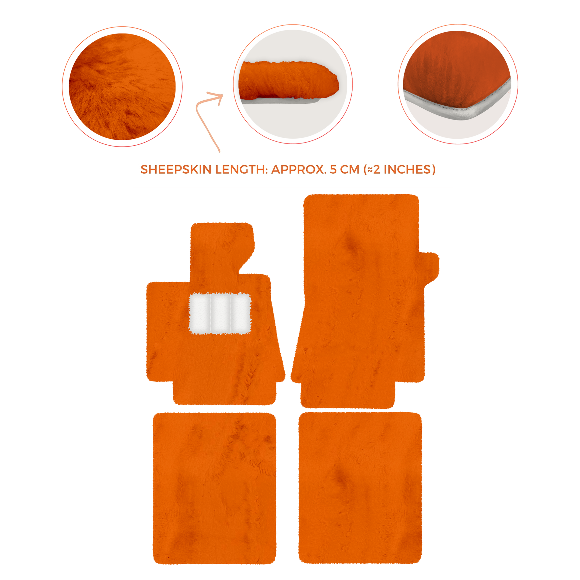 Luxurious Premium Sheepskin Floor Mats for Bentley Arnage (1998-2009)