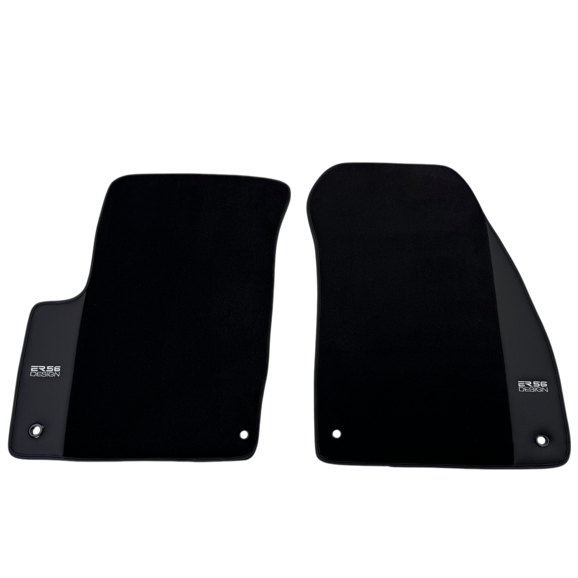 ER56 Design Black Floor Mats for Chevrolet Lanos with Leather