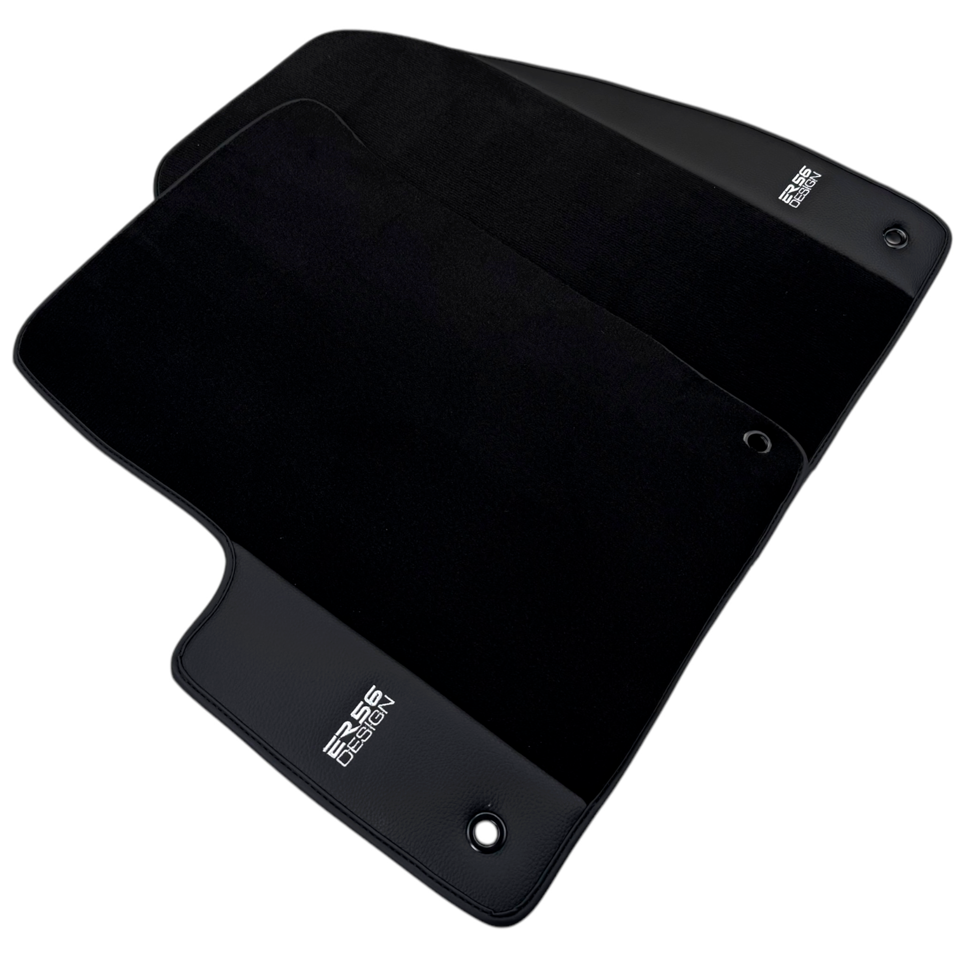 ER56 Design Black Floor Mats for Jeep Patriot (2007-2024) with Leather