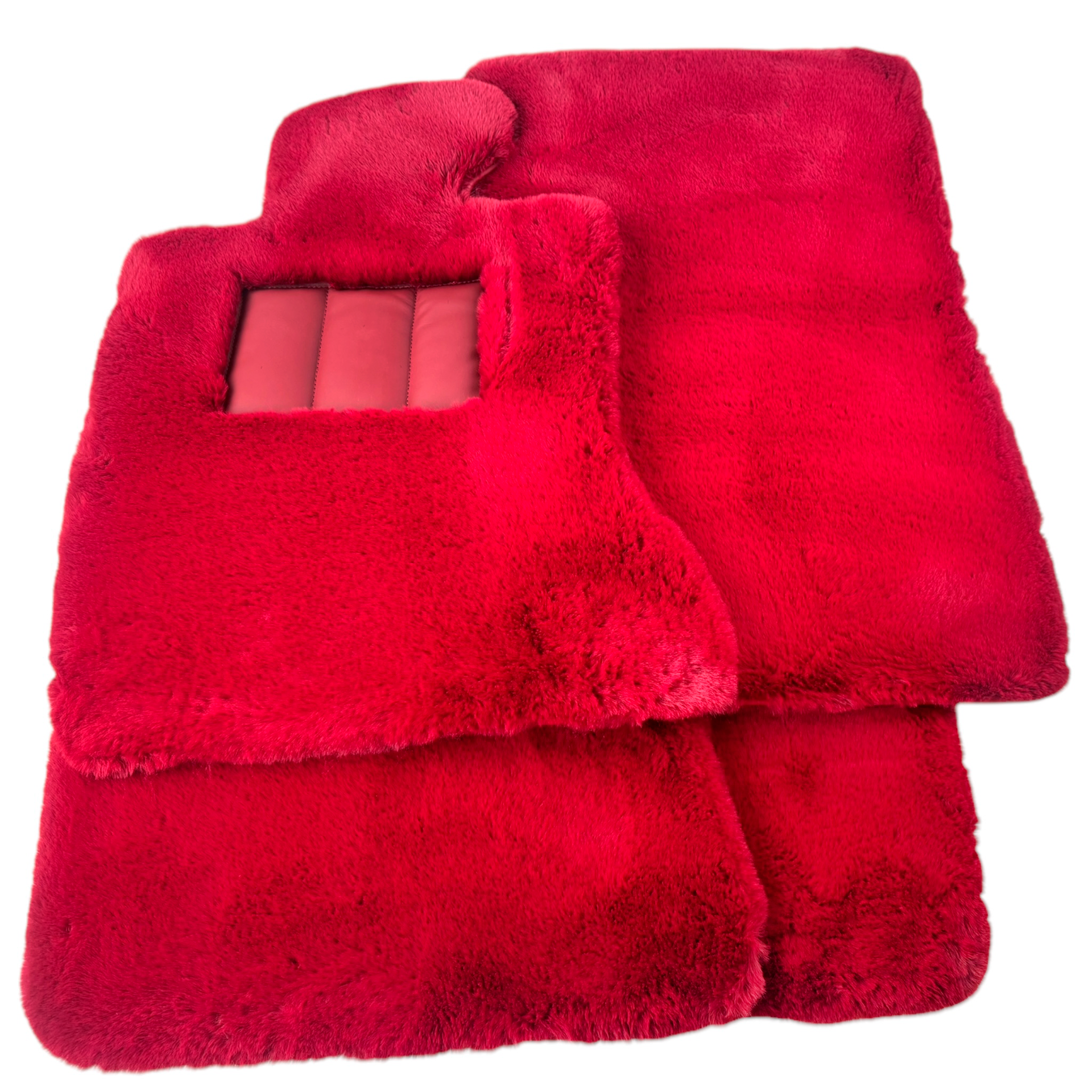Red Sheepskin Floor Mats For Rolls Royce Ghost Series I (2010–2020) Er56 Design Brand