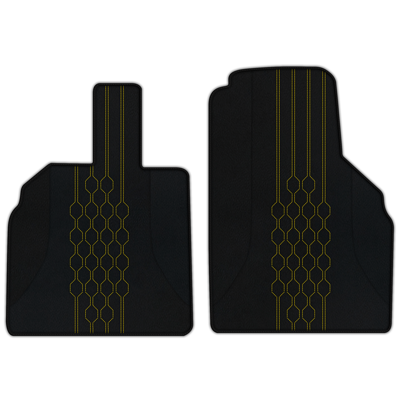 Customizable Leather Floor Mats with AW19 Pattern for Lamborghini Aventador (2012-2022)