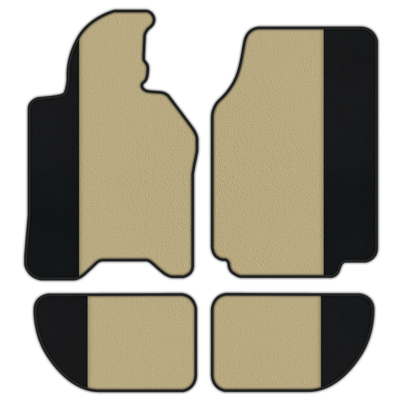 Customizable Floor Mats From Carpet With Leather for Porsche 944 (1981-1991)