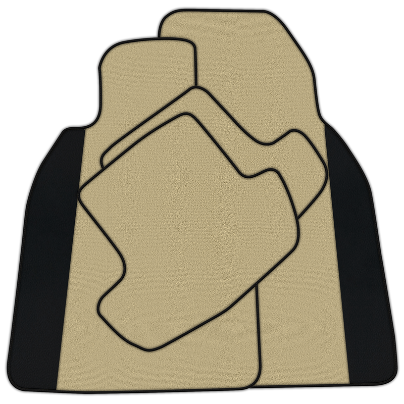 Individualisierbare Fußmatten aus Teppich mit Leder für Porsche 991 (2012-2019)