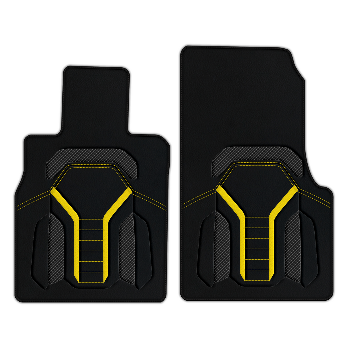 Custom Leather Floor Mats for Chevrolet Corvette C8 - AW46 Pattern