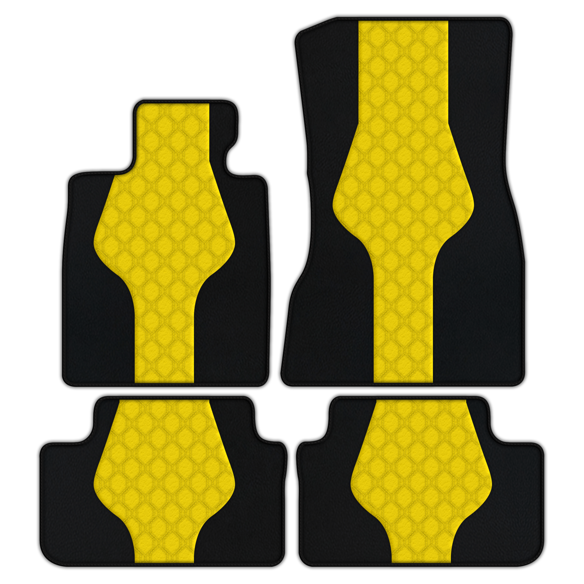 Customizable Leather Floor Mats with Raptor Hex Pattern for BMW M8 F92 2-door Coupe (2019-2024) - AutoWin