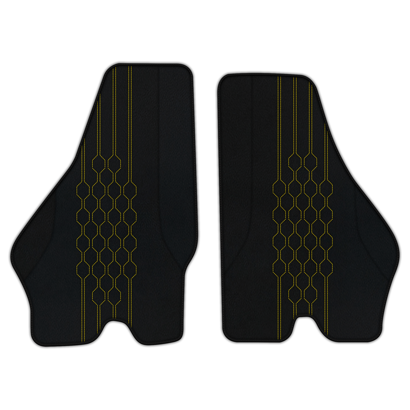 Customizable Leather Floor Mats with AW19 Pattern for Lamborghini Jalpa (1981-1988)