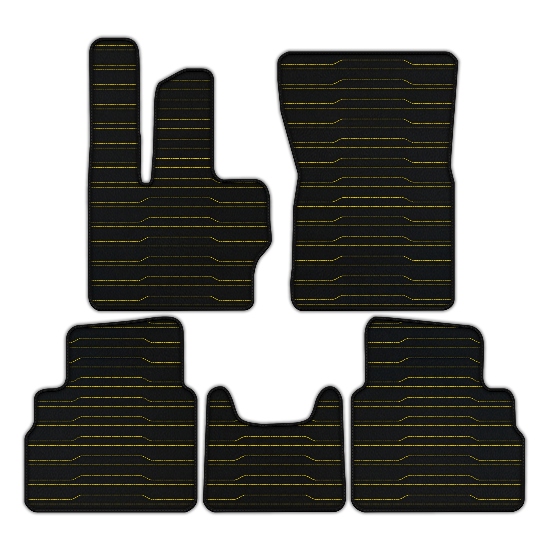 Customizable Leather Floor Mats with Line Pattern for Mercedes Benz G-Class W463 (2018-2023) - AutoWin