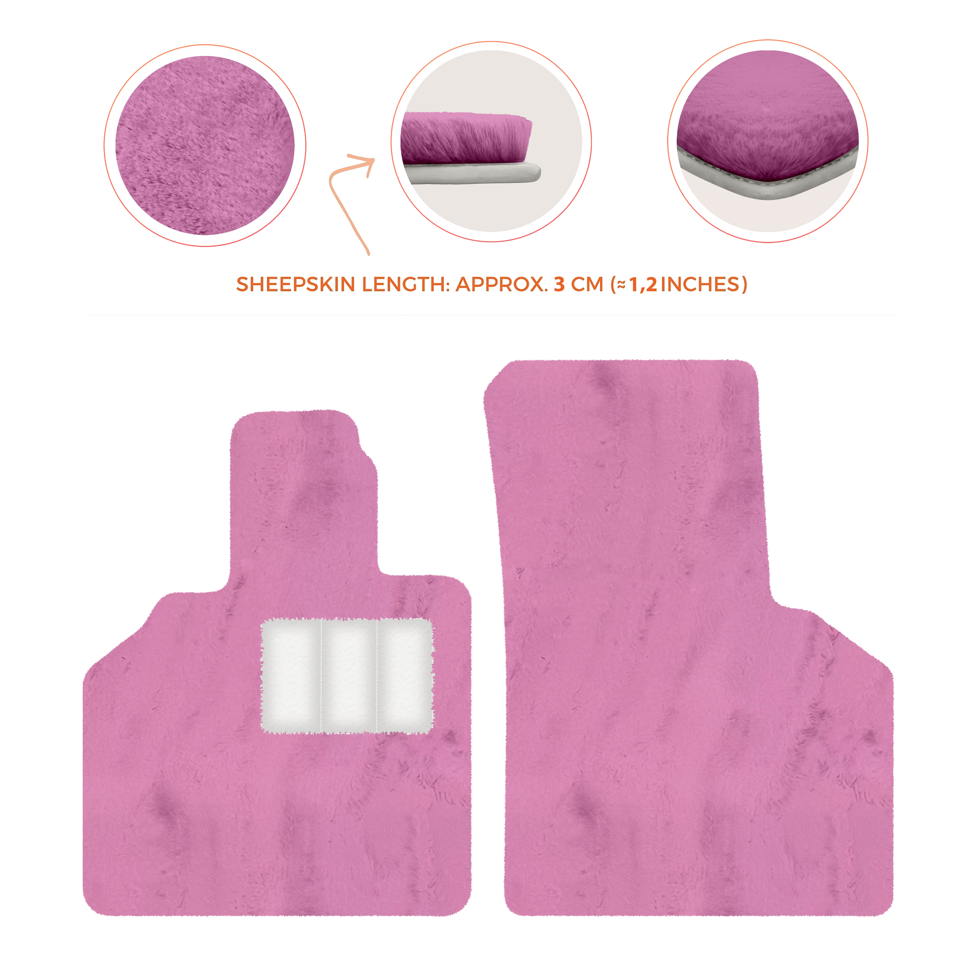 Premium Sheepskin Floor Mats for Lamborghini Aventador (2012-2022)