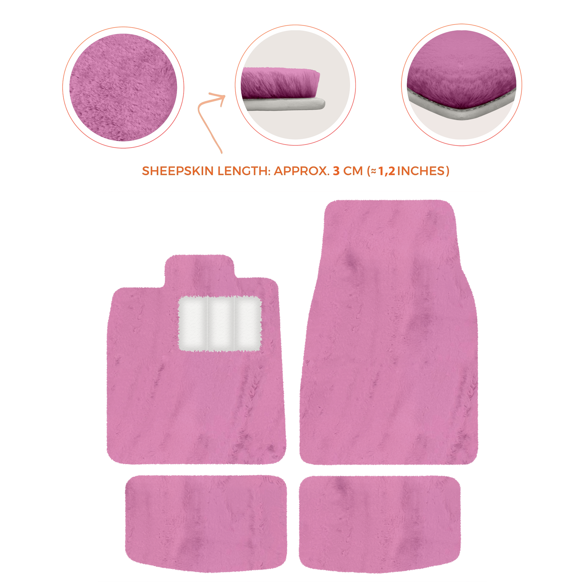 Premium Sheepskin Floor Mats for Porsche Panamera (2009-2016)