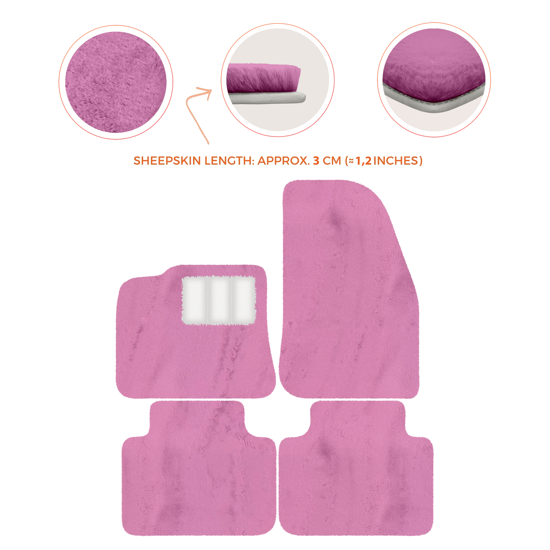 Premium Sheepskin Floor Mats for Porsche 987 Boxster (2005-2012)