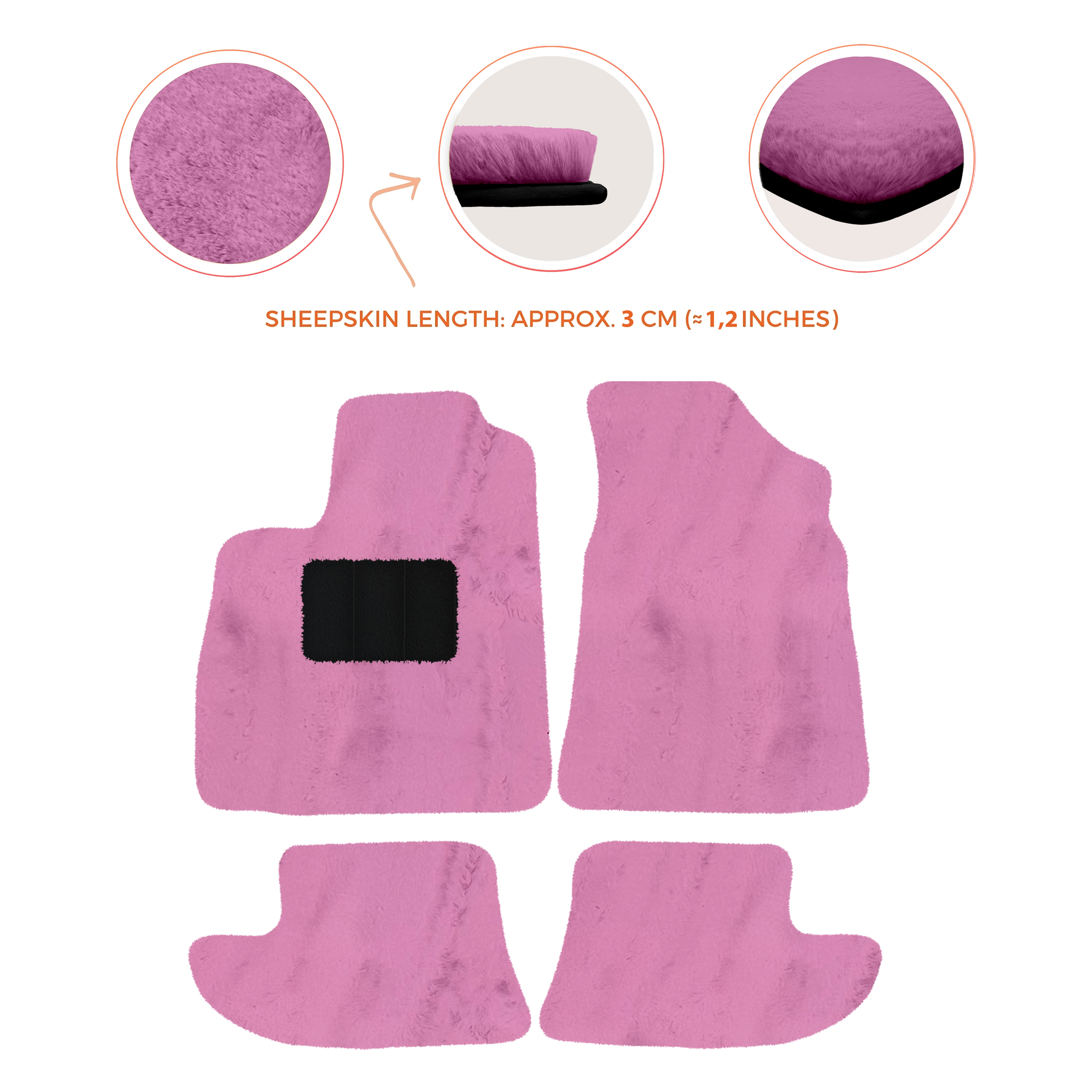 Premium Sheepskin Floor Mats for Bentley Continental GTC (2006–2011)