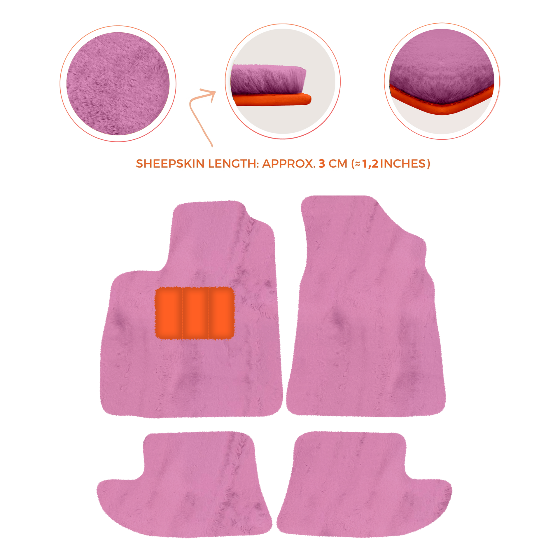 Premium Sheepskin Floor Mats for Bentley Continental GTC (2006–2011)