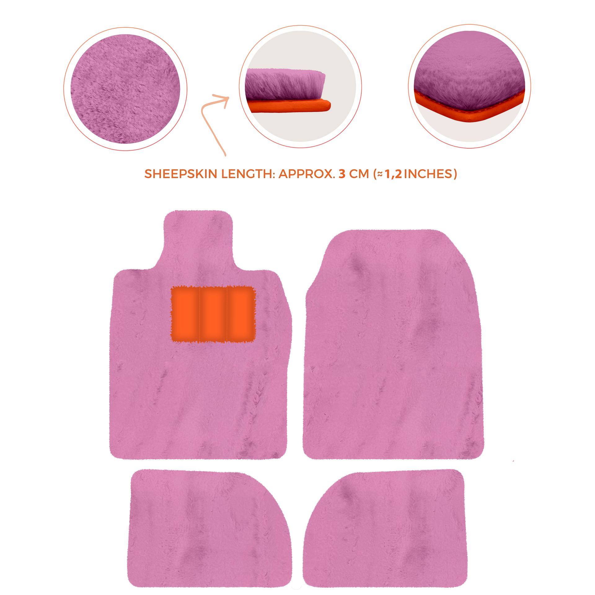 Premium Sheepskin Floor Mats for Porsche 924 (1976-1988)