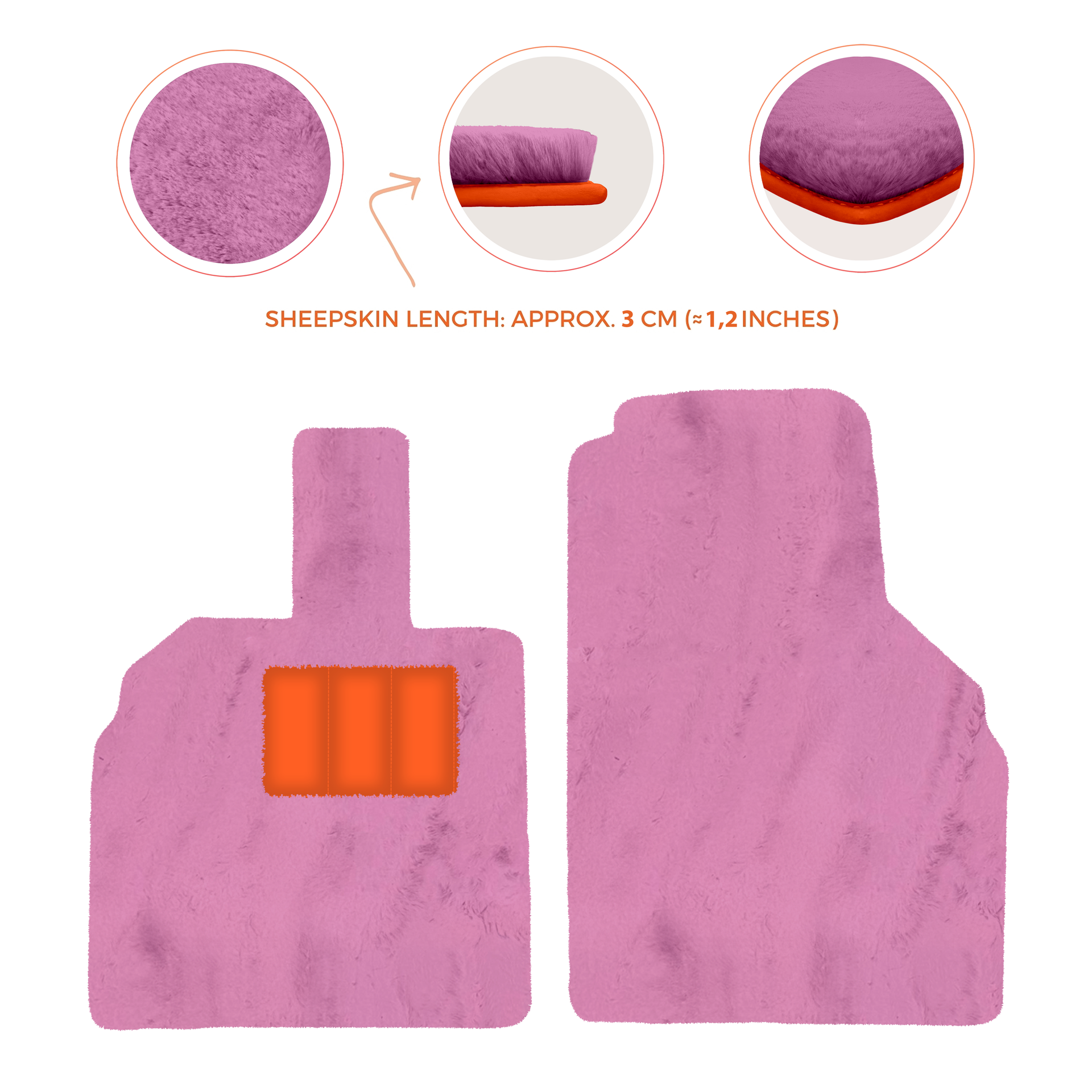 Luxury Sheepskin Floor Mats for Lamborghini Urus (2018-2026)